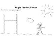 Coloriage Rugby par points