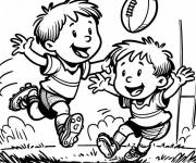 Coloriage Rugby pour maternelle