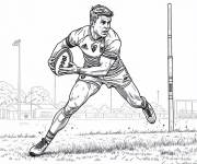 Coloriage Rugby professionnel