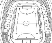 Coloriage Stade de rugby vue de haut