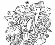 Coloriage Symboles de football am&eacute;ricain