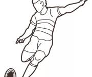 Coloriage Tir au but  Rugby