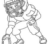 Coloriage Tireur rugby facile