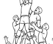 Coloriage Touche de rugby d&eacute;taill&eacute;