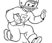 Coloriage Tout petit joueur de football am&eacute;ricain
