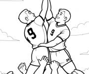 Coloriage Travail d'&eacute;quipe de rugby