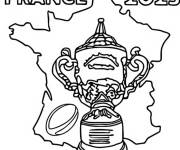 Coloriage Troph&eacute;e de la coupe du monde de rugby en France