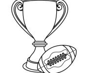 Coloriage Troph&eacute;e de rugby
