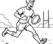 Coloriage Un rugbyman