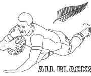 Coloriage Will Jordan joueur de rugby