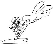 Coloriage et dessins gratuit Woody Woodpecker au rugby à imprimer