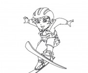 Coloriage Diego Skieur