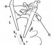 Coloriage Humour de Ski