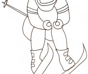 Coloriage Skieur adulte