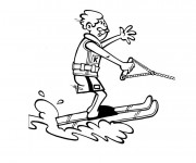 Coloriage Skieur amateur