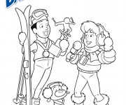 Coloriage Skieur champion