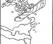 Coloriage Skieur Freestyle en noir