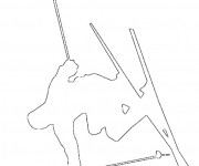 Coloriage Skieur simple &agrave; colorier