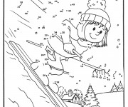 Coloriage Skieuse &agrave; compl&eacute;ter