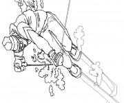 Coloriage Sport de Ski stylis&eacute;