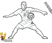 Coloriage Attaquant Soccer