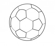Coloriage Ballon de Soccer vecteur