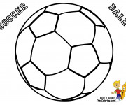 Coloriage Ballon Soccer à colorier