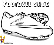 Coloriage Chaussures Soccer vecteur