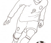 Coloriage Football stylisé