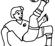 Coloriage Football Tire splendide