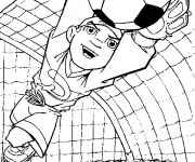 Coloriage Gardien de but Soccer