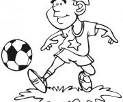 Coloriage Joueur de Soccer amateur