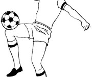 Coloriage Joueur professionnel avec le ballon