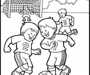 Coloriage Match de Soccer