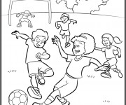 Coloriage Match Soccer entre les enfants