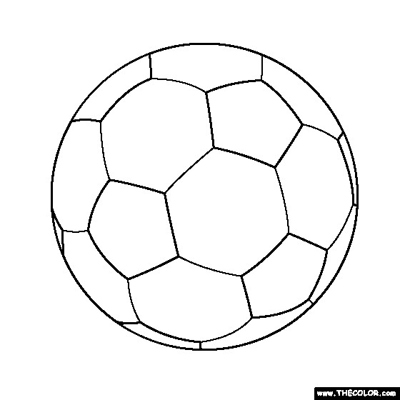 Coloriage Soccer ballon simple dessin gratuit à imprimer
