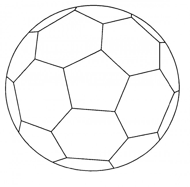 Coloriage Soccer Ballon simplifié dessin gratuit à imprimer