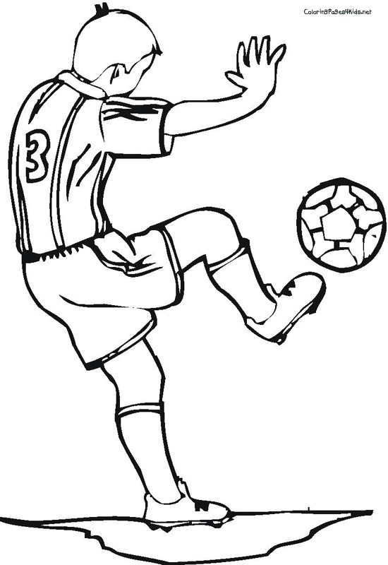 Coloriage Soccer maternelle dessin gratuit à imprimer