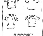 Coloriage T-shirts de Soccer