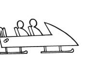 Coloriage bobsleigh en &eacute;moji