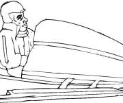 Coloriage Bobsleigh sport d'hiver