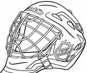 Coloriage Casque de hockey de glace