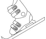 Coloriage Chausseres de ski facile