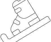 Coloriage Chaussures de Ice Skate Emoji