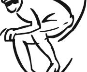 Coloriage Comp&eacute;tition de patinage de vitesse pendant les jeux d'hiver