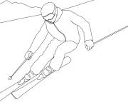 Coloriage Comp&eacute;tition de ski