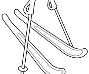 Coloriage Conception de skis sur le th&egrave;me de sport