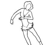 Coloriage Danseur sur glace petite section