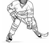 Coloriage Dessin de hockey sport imprimable