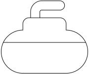 Coloriage &Eacute;moji de pierre de curling